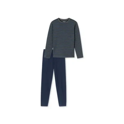 Afbeelding van Schiesser Casual Essentials Pyjama, Heren, Maat: 58, Anthrazit blau
