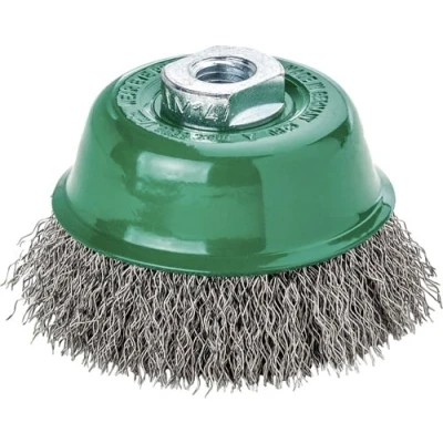 Afbeelding van Lessmann Potborstel schroefdraad d. 65 mm draaddikte 0,3 RVS 12.000 omw/min 1 stuk 421367
