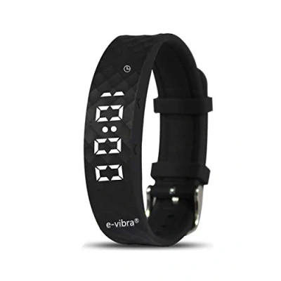 Afbeelding van e vibra Stil trilalarm herinnering horloge met maximaal 12 persoonlijke alarmen voor kinderen en volwassenen medische (zwart)