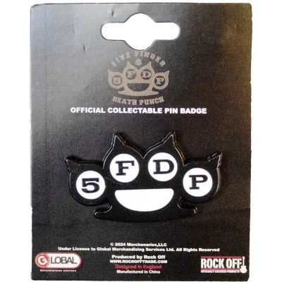 Afbeelding van Five Finger Death Punch Knuckles B&amp;W Pin