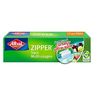 Afbeelding van Albal 12 multifunctionele zakken, schuif met ritssluiting, luchtdicht, 20 x 15 cm, 1 l