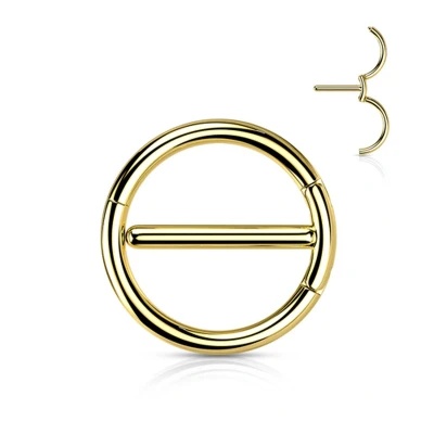 Afbeelding van Tepelpiercing Duel hinge goud kleur