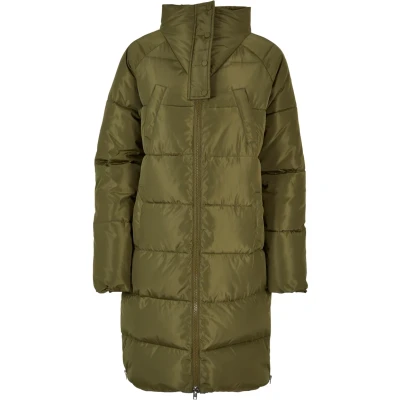 Afbeelding van Urban Classics HIGH NECK Winterjas, Dames, Maat: Medium, Olive