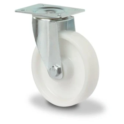 Afbeelding van BS Rollen Zwenkwiel wiel d. 125 mm draagvermogen 130 kg kunststof plaat L95xB80 1 stuk H100.A90.125