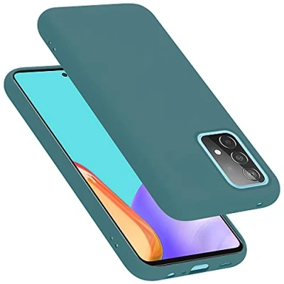 Afbeelding van Cadorabo Hoesje geschikt voor Samsung Galaxy A52 (4G / 5G) A52s Case in LIQUID GROEN Beschermhoes TPU silicone Cover