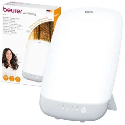 Afbeelding van Beurer TL 85 Lichttherapielamp Daglichtlamp Groot oppervlak: 37 x 30 cm 14000 Lux (op 20 cm) Timer UV vrij LED Afneembare voet 60 Watt Incl. adapter Medisch gecertificeerd 3 Jaar garantie
