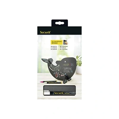 Afbeelding van Securit Krijtbord Silhouet 3d Walvis Met Krijtmarker
