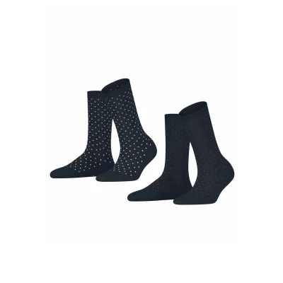 Afbeelding van Esprit FINE DOT 2PACK WITH Pattern Sokken marine, Dames, Maat: 39 42, Marine