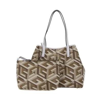 Afbeelding van Guess Vikky Grote Tote, Tas Dames, One Size, taupe, logo, Size