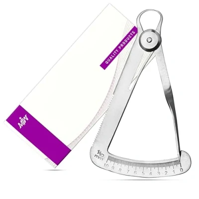 Afbeelding van Dental Gauge Caliper MJW Iwanson Tandheelkundige Meter Roestvrij Staal 10mm Kroon Meetschuif Autoclaveerbaar Driehoekig Diktemeet Instrument Voor Mondverzorging