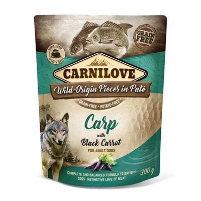 Afbeelding van Carnilove Dog Pouch Karper / Zwarte Wortel 12X300 GR