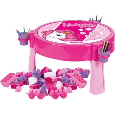 Afbeelding van Dolu Unicorn Activiteiten Tafel incl. 100 Blokken 2572