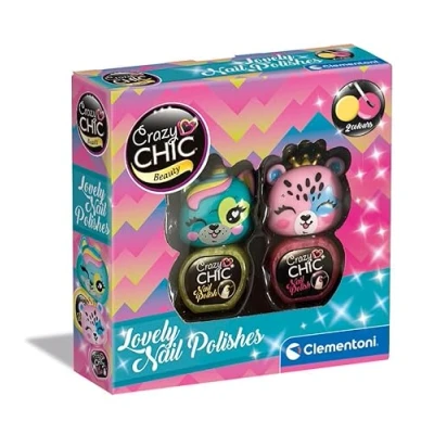 Afbeelding van Clementoni Crazy Chic Nagellak Geel/Roze, 2st.
