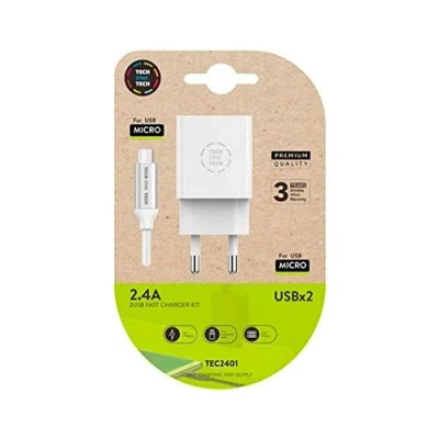 Afbeelding van Oplader Tech One TEC2401 Wit
