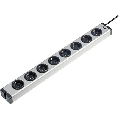 Afbeelding van Ehmann 0600x00082031 Stekkerdoos 8 voudig Aluminium Randaarde stekker 1 stuk(s)