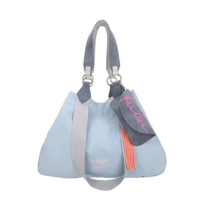 Afbeelding van Fritzi aus Preussen Izzy Medium Denim Washed Blue Shopper voor dames, blauw, Eén Maat