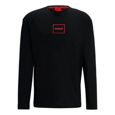 Afbeelding van HUGO LAZE Longsleeve Pyjamashirt, Heren, Maat: Medium, Black