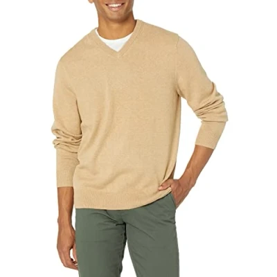 Afbeelding van Amazon Essentials Sweater met V hals voor heren,kameel heide,XL XXL