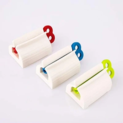 Afbeelding van LUTER 3 Stks Rolling Tube Tandpasta Squeezer Dispenser Badkamer Crèmes Zalf en Pastes Houder Multi Purpose (Rood / Blauw Groen)
