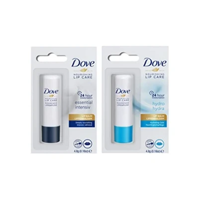Afbeelding van Dove Nourishing Lipcare 4,8 g Essential Intensief + Hydrating Care 2 pack