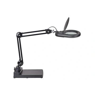 Afbeelding van LED loeplamp MAULvisio, vermogen 8 W, 1200 lm, 3 diploperlens, draaibare voet, zwart of wit
