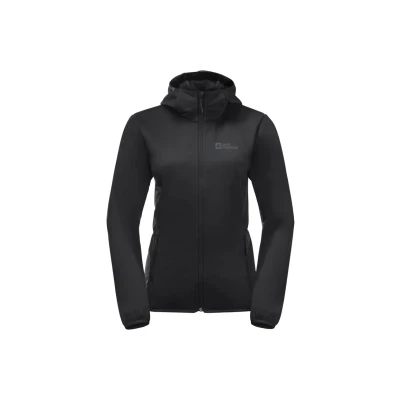 Afbeelding van Jack Wolfskin Windhain Softshelljas, Dames, Maat: Large, Black