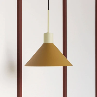 Afbeelding van Hübsch Crayon hanglamp, amberkleurig, ijzer, E27