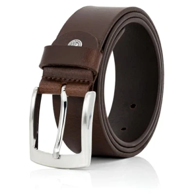 Afbeelding van LINDENMANN Heren lederen riem/Mens riem, volnerf riem XXL, 2 kleuren, zwart/donkerbruin, Bruin, 130