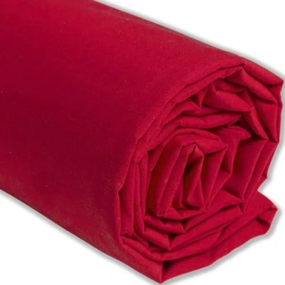 Afbeelding van IPEA Katoenen stof popeline rood 200 cm x 150 Made in Italy per meter om te naaien, kleding, voering, woonaccessoires, patchwork, effen naaien