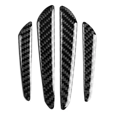 Afbeelding van Afsluitstrip voor deur, 4 stuks, koolstofvezel, beschermstrips, bumperbescherming, universeel