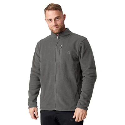 Afbeelding van DANISH ENDURANCE Micro Fleece Jas voor Heren, Hoge Kraag, Zak met Rits, Grijs, L