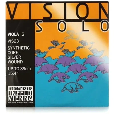 Afbeelding van Thomastik Single string voor Viola 4/4 Vision Solo G synthetische kern, zilver gewond, medium