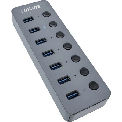 Afbeelding van InLine 35395D interface hub USB 3.2 Gen 1 (3.1 1) Type A 5000 Mbit/s Grijs