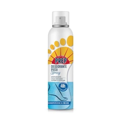 Afbeelding van Prep, Deodorant voetspray tegen geur, deodorantspray met eucalyptus en menthol, langdurig gevoel van frisheid welzijn, 150 ml
