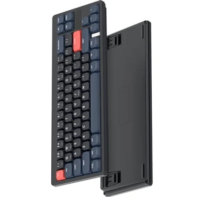 Afbeelding van MAGIC REFINER RKL680 Ultradun Draadloos Toetsenbord, 60% Mechanisch Gaming Bluetooth/2.4 GHz Dual mode, Compacte 68 Toetsen, Low profile Tactiele Bruine Schakelaar, voor PC/MAC/Tablet