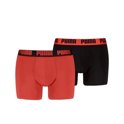 Afbeelding van PUMA Men&#039;s Everyday Basic Boxer, oranje/zwart, XL (2 stuks),