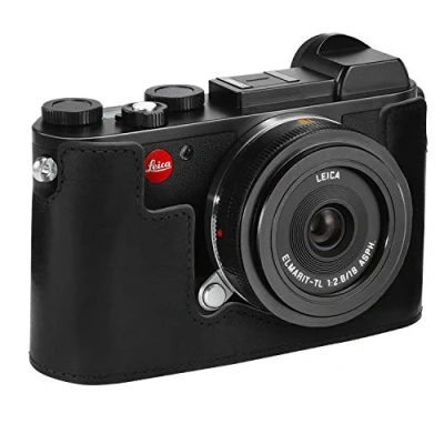 Afbeelding van MegaGear Leica CL Ever Ready echt lederen camera halve tas met draagriem zwart