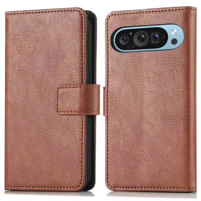 Afbeelding van Google Pixel 9 Pro XL Hoesje Kunstleder iMoshion Bookcase Bruin Telefoonhoesje
