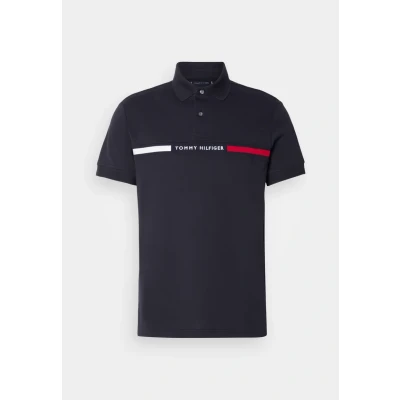 Afbeelding van Tommy Hilfiger Heren Borst Insert REG Polo MW0MW38130, S/S Polo, Blauw, XS, Blauw (Woestijnhemel), XS