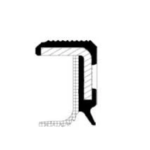 Afbeelding van CORTECO 20031582B Krukaskeerring voorkant TFE (Tetrafluorethylen)/ACM (Polyacryl Kautschuk)/Vlies