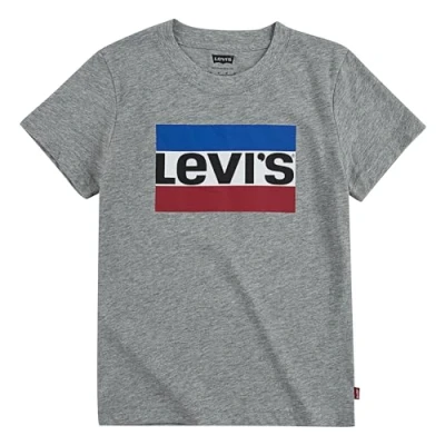 Afbeelding van Levi&#039;s Kids T shirt met logo grijs/rood/blauw