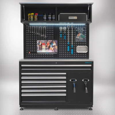 Afbeelding van Datona Premium Werkplaatsinrichting RVS Met Extra Brede Kast 136 Centimeter (136 x 48 200 cm)