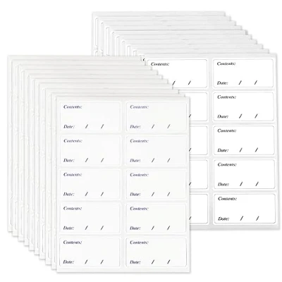 Afbeelding van 200 stuks diepvrieslabels, 6x3cm voedseletiketten stickers, verwijderbare kleverige etiketten voor vriezer, geen spoor na afpellen