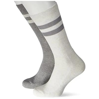 Afbeelding van Levi&#039;s Unisex Classic Crew Sock, Mid Grey Melange/Marshmallow, 35/38 EU