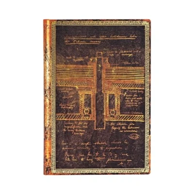 Afbeelding van Embellished Manuscripts Collection Tesla, Sketch of a Turbine Mini Unlined Softcover Flexi Journal