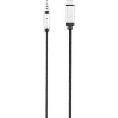 Afbeelding van Renkforce RF 3432030 USB / Jackplug Audio Aansluitkabel [1x C stekker 1x male 3,5 mm] 1.20 m Zwart Alumi