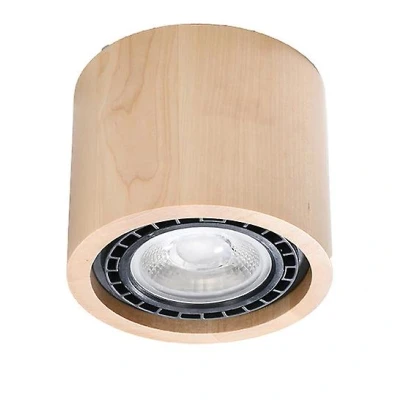 Afbeelding van Sollux Plafondlamp Basic 1 lichts hout