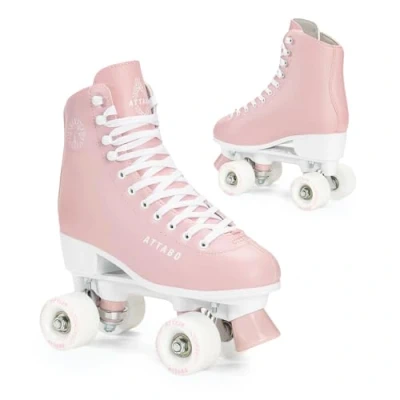 Afbeelding van ATTABO Serena Rolschaatsen voor dames, maat 40 EU, in grootte verstelbaar, ABEC 3, aluminium, leer, bovenmateriaal, teenbescherming, veilig remmen, precisiepasvorm, 82A wielen