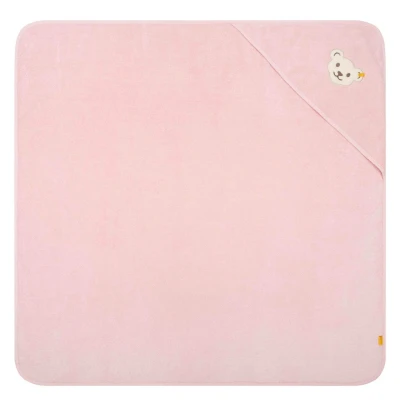 Afbeelding van Steiff Unisex Kids Mini Basic badhanddoek met capuchon, Silver PINK, One Size