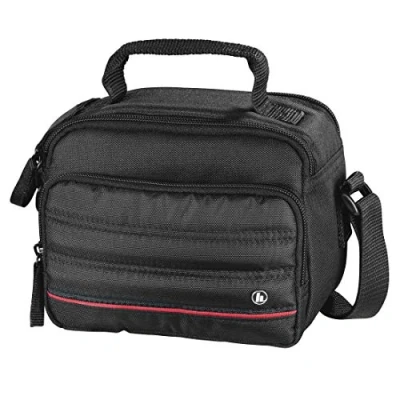 Afbeelding van Hama Cameratas &quot;Samara&quot; voor digitale camera (fototas DSLR en camcorder, met accessoirevak, draaggreep binnenindeling, schoudertas, scheurbestendig polyester, 16 x 10 13 cm) zwart